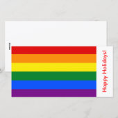 Prettige feestdagen LGBT Regenboogvlag, Feestdagenkaart (Voorkant / Achterkant)