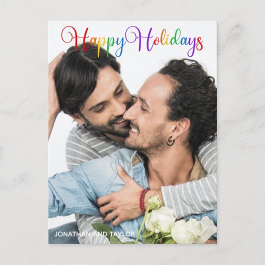 prettige feestdagen LGBTQ Couponfoto van Rainbow S Briefkaart (Voorkant)