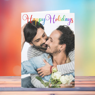 prettige feestdagen LGBTQ Couponfoto van Rainbow S Kaart