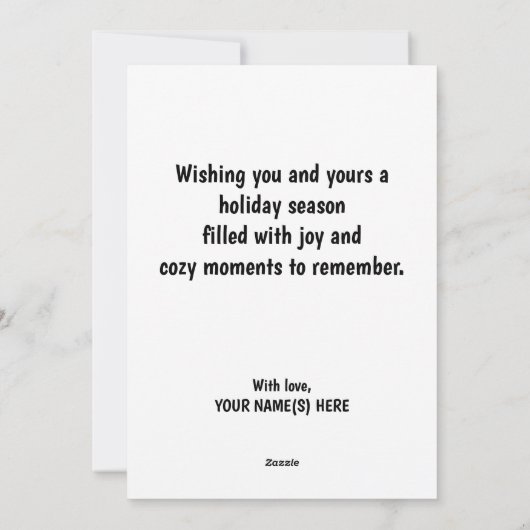 PRETTIGE FEESTDAGEN LGBTQ+ Pride Snowman Snowperso Feestdagenkaart (Achterkant)