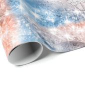 prettige feestdagen lichtblauw en koraalkerst cadeaupapier (Rol Hoek)