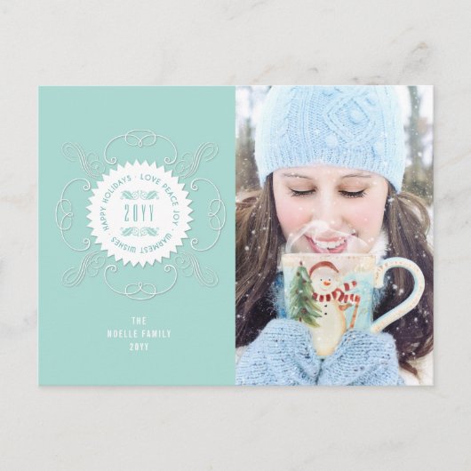 Prettige Feestdagen Liefde Vrede Vreugde Versierde (Voorkant)