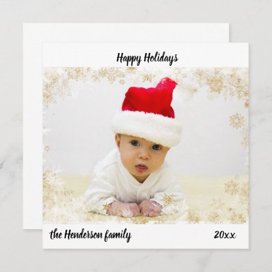 prettige feestdagen Lijst Foto Snowflake (Voorkant / Achterkant)