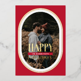 Prettige feestdagen Lijst Gouden folie