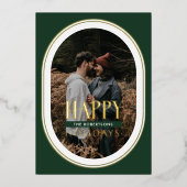 Prettige feestdagen Lijst Gouden folie (Voorkant)