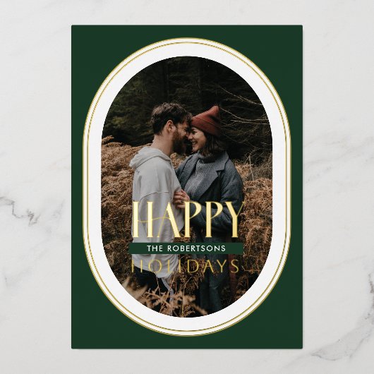 Prettige feestdagen Lijst Gouden folie (Voorkant)