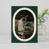 Prettige feestdagen Lijst Gouden folie (Staand Voorkant)