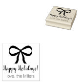 Prettige feestdagen Lint Bow Rubberstempel (Gestempeld)