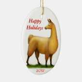 prettige feestdagen Llama Ornament (Rechts)