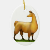 prettige feestdagen Llama Ornament (Achterkant)