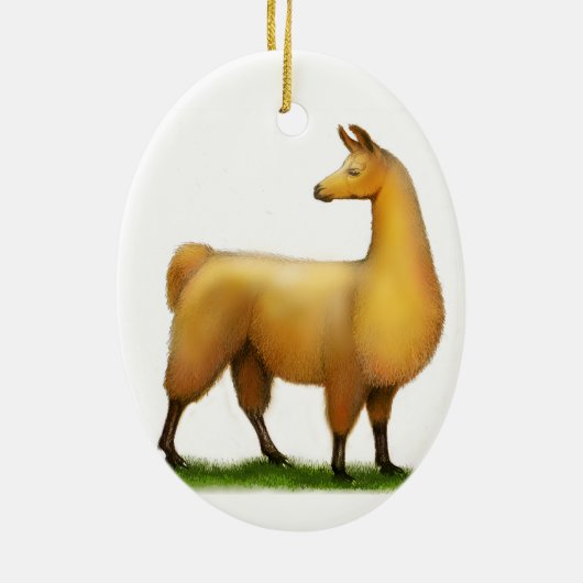 prettige feestdagen  Llama Ornament (Achterkant)