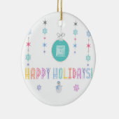 prettige feestdagen LLR Lularoe geïnspireerd 2 Keramisch Ornament (Rechts)