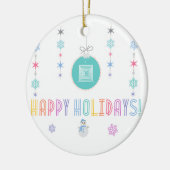 prettige feestdagen LLR Lularoe geïnspireerd 2 Keramisch Ornament (Links)