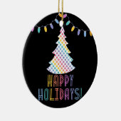 prettige feestdagen LLR Lularoe geïnspireerd Keramisch Ornament (Rechts)