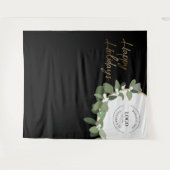 prettige feestdagen Logo kerstfoto-achtergrond Wandkleed (Voorkant (horizontaal))