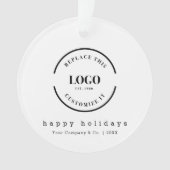 Prettige feestdagen Logo Minimalistisch eenvoudig Ornament (voorkant)