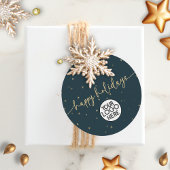 Prettige feestdagen Logo Modern minimalistisch Bedankjes Labels