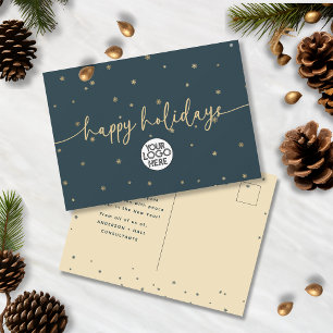 Prettige feestdagen Logo Modern minimalistisch Briefkaart