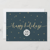 Prettige feestdagen Logo Modern minimalistisch Feestdagenkaart (Voorkant)