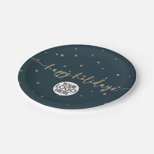 Prettige feestdagen Logo Modern minimalistisch Papieren Bordje (Gekanteld)