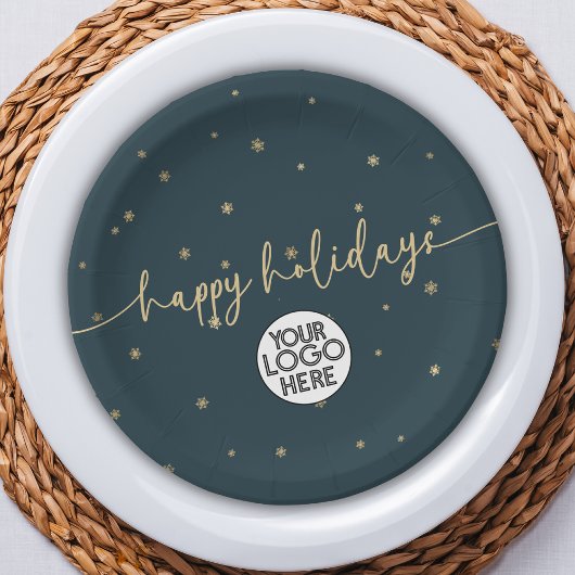 Prettige feestdagen Logo Modern minimalistisch Papieren Bordje