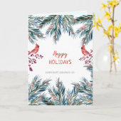 Prettige feestdagen LOGO Modern rustiek Kaart (Gele Bloem)