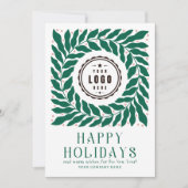 Prettige feestdagen Logo Modern Script Corporate P Feestdagenkaart (Voorkant)