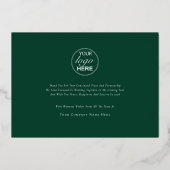 Prettige feestdagen Logo Modern Woodland Snow (Achterkant)