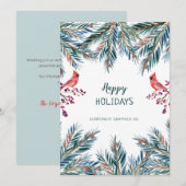 Prettige feestdagen LOGO Rustiek modern Feestdagenkaart (Voorkant / Achterkant)