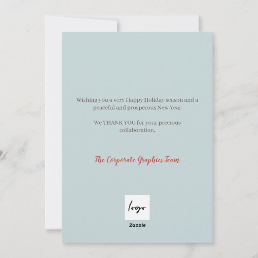 Prettige feestdagen LOGO Rustiek modern Feestdagenkaart (Achterkant)