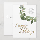 Prettige feestdagen logo Verticaal Feestdagenkaart (Voorkant / Achterkant)