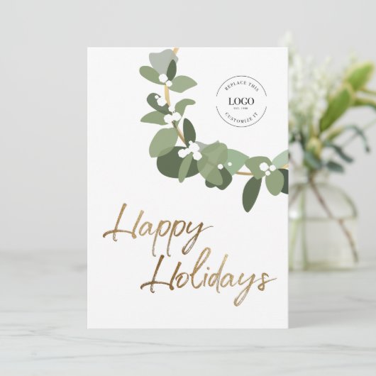 Prettige feestdagen logo Verticaal Feestdagenkaart (Staand voorkant)