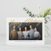 Prettige feestdagen Logo Zakelijk/zakelijk Feestdagenkaart (Staand voorkant)