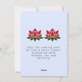 Prettige Feestdagen lotusbloem aangepaste tekst bl Feestdagenkaart (Achterkant)