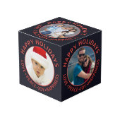 prettige feestdagen Love Peace Custom Five Photo C Kubus (Voorkant hoekig)