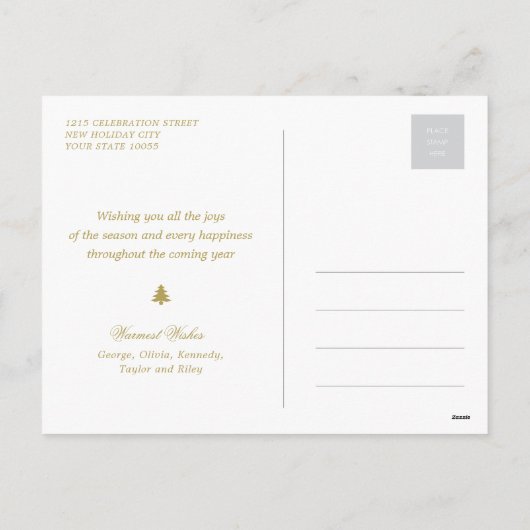 prettige feestdagen Love Peace Joy  Seal Foto (Achterkant)