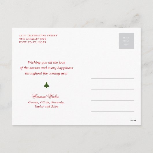 prettige feestdagen Love Peace Joy Seal Foto Ho (Achterkant)