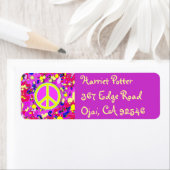 prettige feestdagen Love & Peace Sign Hot Abstract Etiket (Insitu)