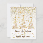 prettige feestdagen Luxe gouden kerstglitter wit (Voorkant)