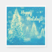 Prettige feestdagen Magische kerstbomen Servet (Voorkant)
