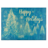 Prettige feestdagen Magische kerstbomen Snijplank (Voorkant)