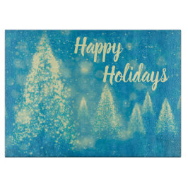 Prettige feestdagen Magische kerstbomen Snijplank