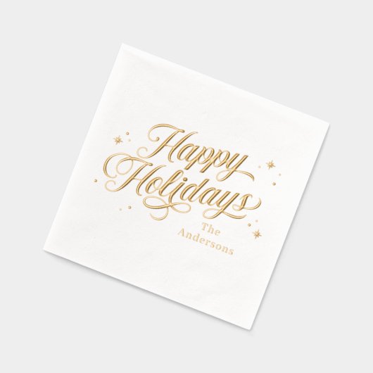 Prettige feestdagen Magische tijd Folie Napkins Folie Servetten (Links)