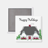 prettige feestdagen magneet (Voorkant / Achterkant)