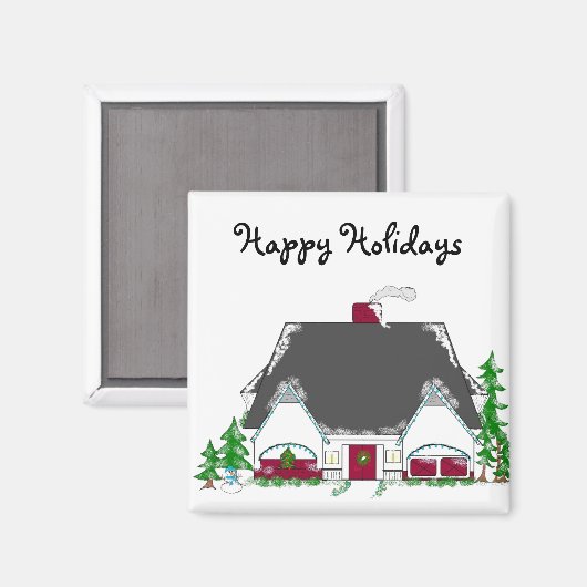 prettige feestdagen magneet (Voorkant / Achterkant)