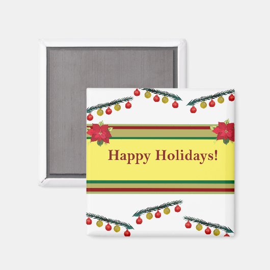 prettige feestdagen Magnet (Voorkant / Achterkant)