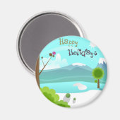 prettige feestdagen Magnet (Voorkant / Achterkant)