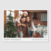 Prettige feestdagen Magnetisch Modern Photo Briefk (Voorkant)