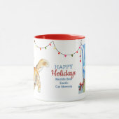 prettige feestdagen MAINE COON Cat mam Pap Kerstmi Mok (Midden)