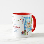 prettige feestdagen MAINE COON Cat mam Pap Kerstmi Mok (Voorkant rechts)